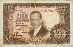 100 Pesetas ESPAGNE 1953 P.145
