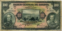 100 Bolivianos BOLIVIA  1928 P.125a MB