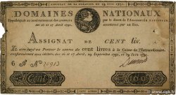 100 Livres Faux FRANCE  1791 Ass.15f
