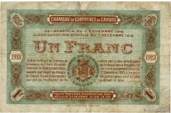 1 Franc FRANCE régionalisme et divers Cahors 1918 JP.035.22 TB