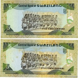 5 Emelangeni Lot SWAZILAND  1995 P.23a XF