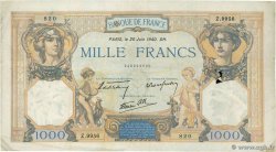 1000 Francs CÉRÈS ET MERCURE type modifié FRANCE  1940 F.38.49