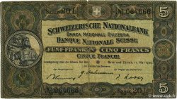 5 Francs SUISSE 1939 P.11i