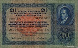 20 Francs SUISSE 1940 P.39o