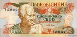 200 Cedis GHANA 1989 P.27b TTB