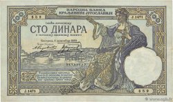 100 Dinara YOUGOSLAVIE 1929 P.027b TTB