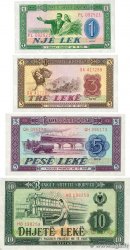 1 à 10 Leke Lot ALBANIE 1976 P.40 à P.43 NEUF