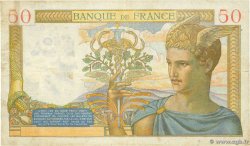 50 Francs CÉRÈS modifié FRANCE 1938 F.18.12 TB