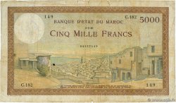5000 Francs MAROC 1949 P.23c B+