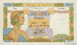 500 Francs LA PAIX FRANCE 1942 F.32.26 TTB