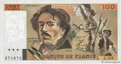 100 Francs DELACROIX imprimé en continu FRANCE 1991 F.69BIS.03b2 SPL