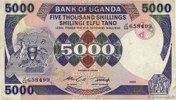 5000 Shillings OUGANDA 1986 P.24b TB