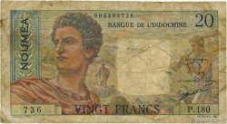 20 Francs NOUVELLE CALÉDONIE 1954 P.50c B