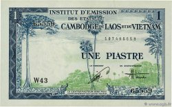 1 Piastre - 1 Dong INDOCHINE FRANÇAISE 1954 P.105 SUP