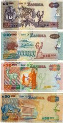 2000 à 50000 Kwacha Lot ZAMBIE 2008 P.45e,P.46e, P.47e et P.48d TTB