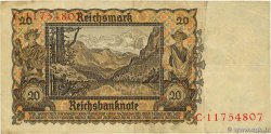 20 Reichsmark ALEMANIA 1939 P.185 BC+
