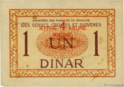 4 Kronen sur 1 Dinar YUGOSLAVIA 1919 P.015a EBC