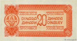 20 Dinara YUGOSLAVIA 1944 P.051a EBC+