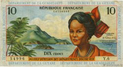 10 Francs ANTILLES FRANÇAISES 1964 P.08b TB