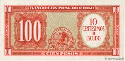10 Centesimos sur 100 Pesos CHILI 1960 P.127a NEUF