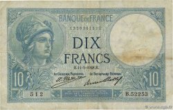10 Francs MINERVE FRANCE 1928 F.06.13 pr.TB