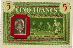 5 Francs BON DE SOLIDARITÉ FRANCE régionalisme et divers 1941 KL.05D1 SUP