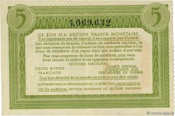 5 Francs BON DE SOLIDARITÉ FRANCE régionalisme et divers 1941 KL.05D1 SUP