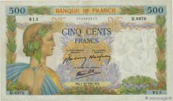 500 Francs LA PAIX FRANCE 1942 F.32.41 pr.SUP