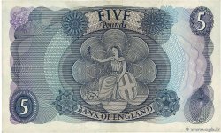 5 Pounds ANGLETERRE 1963 P.375a TTB