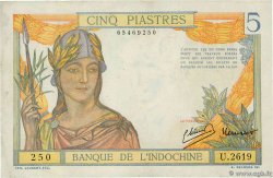 5 Piastres INDOCHINE FRANÇAISE 1946 P.055c TTB+