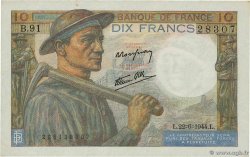 10 Francs MINEUR FRANCE 1944 F.08.12 SUP+
