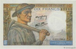 10 Francs MINEUR FRANCE 1944 F.08.10 pr.SPL