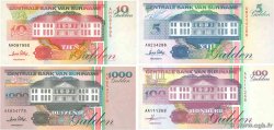 5, 10, 100 et 1000 Gulden Lot SURINAM 1991 P.136a, P.137b, P.139b et P.141b NEUF