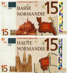 15 Euro Lot FRANCE régionalisme et divers 2008 NEUF