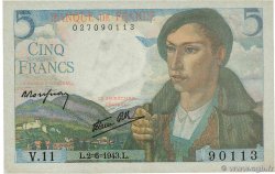 5 Francs BERGER FRANCE 1943 F.05.01 SUP