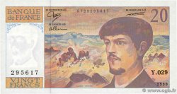 20 Francs DEBUSSY à fil de sécurité FRANCE 1990 F.66bis.01 pr.SPL