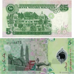 5 Ringgit Lot MALAYSIA 1998 P.35A et P.47 UNC