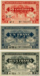 50 Centimes et 1, 2 Francs Lot ALGÉRIE 1944 P.098a, P.100 et P.102 SUP+