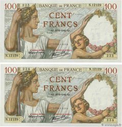 100 Francs SULLY Consécutifs FRANCE 1940 F.26.32 SPL+