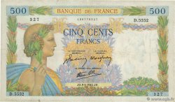 500 Francs LA PAIX FRANCE 1942 F.32.34 TB