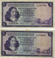 5 Rand Lot AFRIQUE DU SUD 1975 P.112c TB