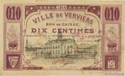 10 Centimes BELGIQUE Verviers 1914 P.-- TTB+