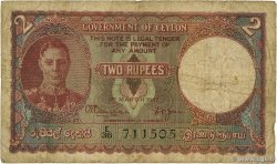 2 Rupees CEYLAN 1947 P.35 B