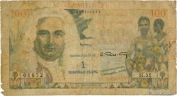 1 NF sur 100 Francs La Bourdonnais GUADELOUPE 1960 P.41