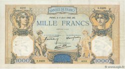 1000 Francs CÉRÈS ET MERCURE type modifié FRANCE 1940 F.38.45 TTB