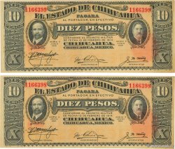 10 Pesos Consécutifs MEXICO 1915 PS.0535a