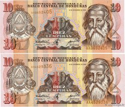10 Lempiras Lot HONDURAS 2000 P.082d SC+
