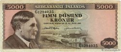 5000 Kronur ICELAND 1961 P.47 VG