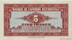 5 Francs AFRIQUE OCCIDENTALE FRANÇAISE (1895-1958) 1942 P.28a SUP+