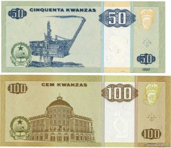 50 et 100 Kwanzas Lot ANGOLA 1999 P.146 et P.147 FDC